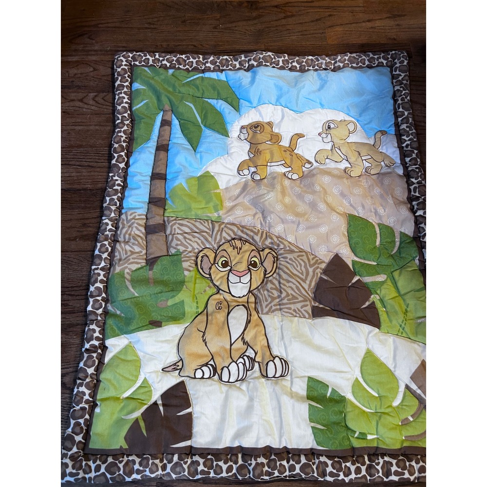 Disney Lion King Quilt 32x40 Multicolor Simba Nala Safari Nursery Kids